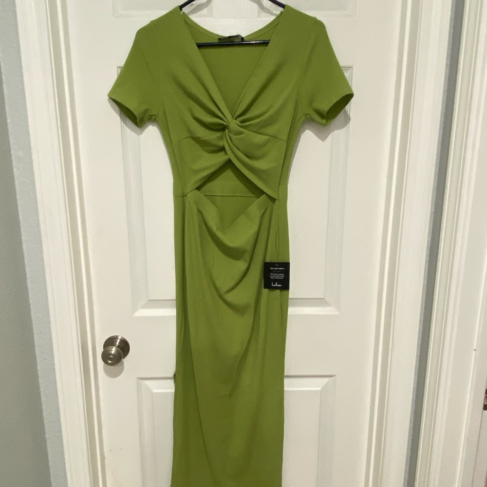 Lulu's Olive Floor Length dress NWT size M